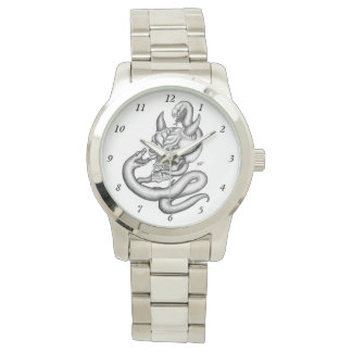 Skull - Duivel Head met slang Horloge