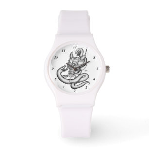 Skull - Duivel Head met slang Horloge