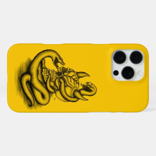 Skull - Duivel Head met slang iPhone Hoesje (Achterkant horizontaal)