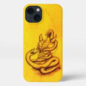 Skull - Duivel Head met slang iPhone Hoesje (Achterkant)