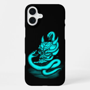 Skull - Duivel Head met slang iPhone 16 Plus Hoesje
