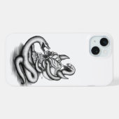 Skull - Duivel Head met slang iPhone Hoesje (Achterkant horizontaal)