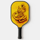 Skull - Duivel Head met slang Pickleball Paddle (Achterkant)