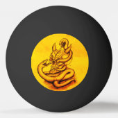 Skull - Duivel Head met slang Pingpongbal (Voorkant)