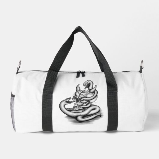 Skull - Duivel Head met slang Plunjezak (Achterkant)