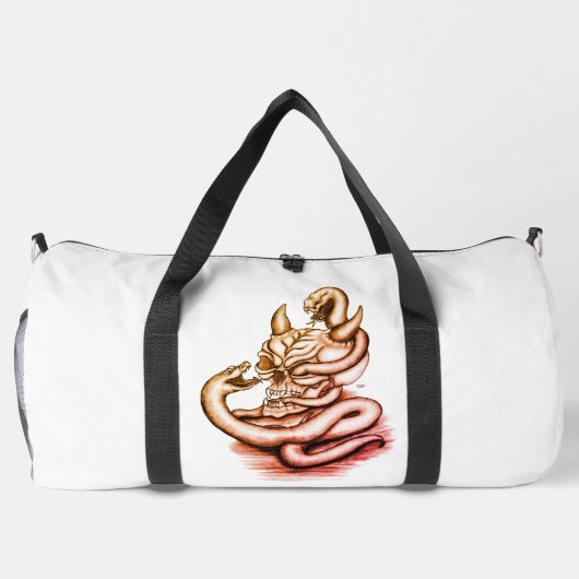 Skull - Duivel Head met slang Plunjezak (Achterkant)