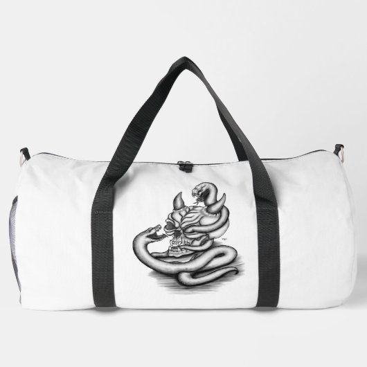 Skull - Duivel Head met slang Plunjezak (Achterkant)