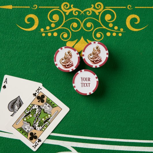 Skull - Duivel Head met slang Poker Chips (Pokertafel (Stack))