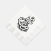 Skull - Duivel Head met slang Servet (Hoek)
