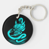 Skull - Duivel Head met slang Sleutelhanger (Achterkant)