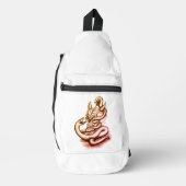 Skull - Duivel Head met slang Sling Bag (Voorkant)