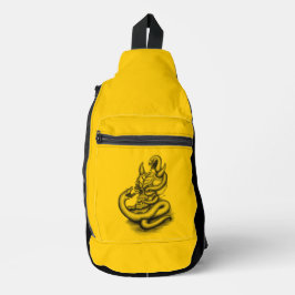 Skull - Duivel Head met slang Sling Bag