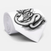 Skull - Duivel Head met slang Stropdas (Opgerold)