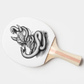 Skull - Duivel Head met slang Tafeltennisbatje (Zijkant)