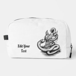 Skull - Duivel Head met slang Toilettasje