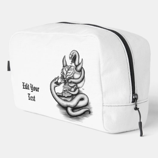 Skull - Duivel Head met slang Toilettasje (Rechterhoek)