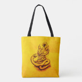 Skull - Duivel Head met slang Tote Bag (Achterkant)