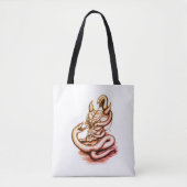 Skull - Duivel Head met slang Tote Bag (Voorkant)