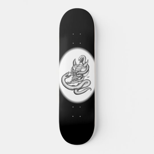 Skull - duivelkoppen met slang skateboard (Voorkant)