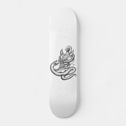 Skull - duivelkoppen met slang skateboard (Voorkant)