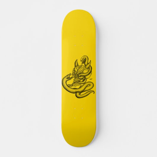 Skull - duivelkoppen met slang skateboard (Voorkant)