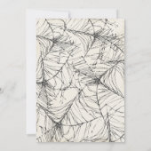 Skull Dying naar Halloween Party Kaart (Achterkant)