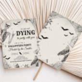 Skull Dying naar Halloween Party Kaart