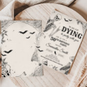 Skull Dying voor Halloween verjaardagsfeestje Kaart