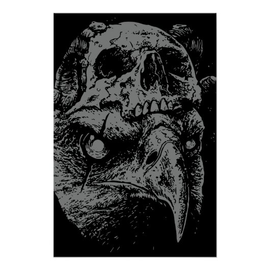Skull Eagle Fusion Perfect Poster (Voorkant)