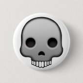 Skull Emoji Ronde Button 5,7 Cm (Voorkant)