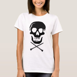 Skull en clarinets - Zwart op wit T-shirt