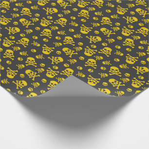 Skull en Crossbones Gold Cadeaupapier