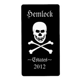 Skull en Crossbones Halloween Funny Wine Bottle Etiket
