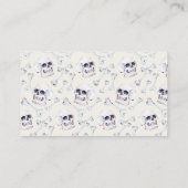 Skull en Crossbones Ivory White Visitekaartje (Achterkant)