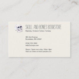 Skull en Crossbones Ivory White Visitekaartje