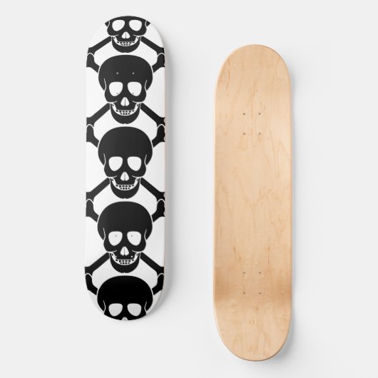 Skull en Crossbones Maple Skateboard (Voorkant)