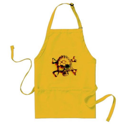 SKULL EN CROSSBONES NEON GELLOW STANDAARD SCHORT (Voorkant)