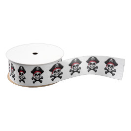 Skull en Crossbones Pirate Grosgrain Lint