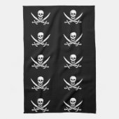 Skull en Crossbones Pirate Towel Theedoek (Verticaal)