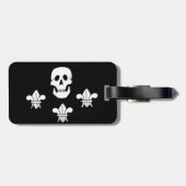 SKULL EN FLEUR DE LISE JOLLY ROGER BANNER BAGAGELABEL (Achterkant horizontaal)