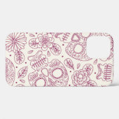 Skull en Flowers. Naadloze achtergrond. Mexicaanse Case-Mate iPhone Case (Achterkant (horizontaal))