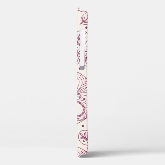 Skull en Flowers. Naadloze achtergrond. Mexicaanse Case-Mate iPhone Case (Achterkant / Links)