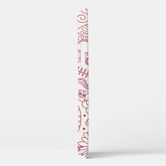 Skull en Flowers. Naadloze achtergrond. Mexicaanse Case-Mate iPhone Case (Achterkant / Rechts)