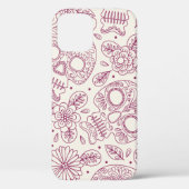 Skull en Flowers. Naadloze achtergrond. Mexicaanse Case-Mate iPhone Case (Achterkant)