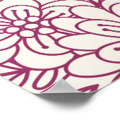 Skull en Flowers. Naadloze achtergrond. Mexicaanse Poster (Hoek)