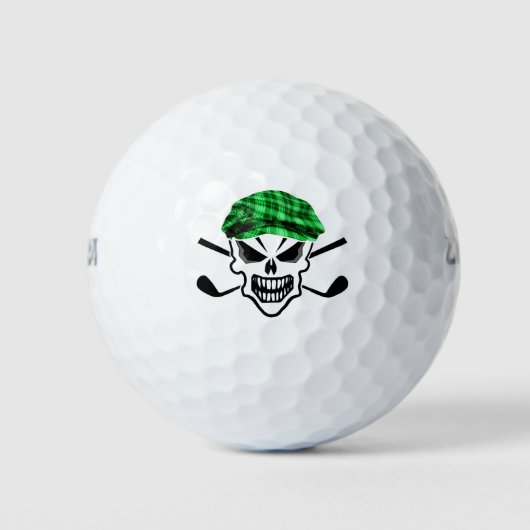 Skull en gekruiste golfclubs golfballen (Voorkant)