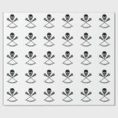 Skull en Lacrosse Sticks Cadeaupapier (Vlak)