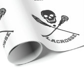 Skull en Lacrosse Sticks Cadeaupapier (Rol Hoek)