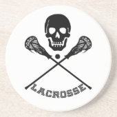 Skull en Lacrosse Sticks Zandsteen Onderzetter (Voorkant)