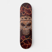 Skull en Lava Persoonlijk Skateboard (Voorkant)